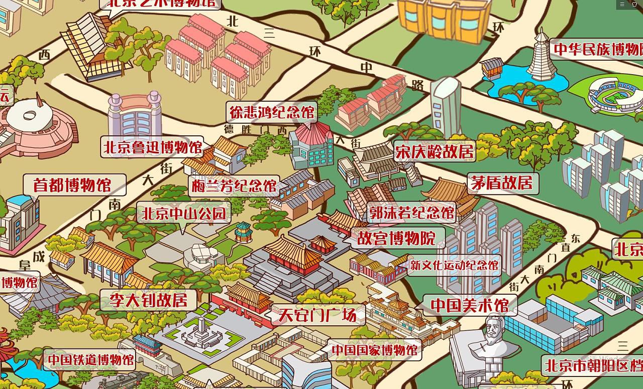 江州手绘地图景区的文化印记